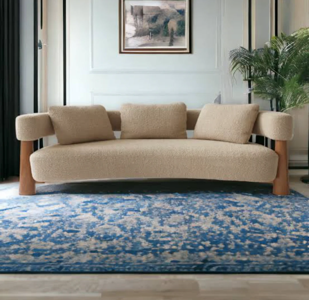 Nordic Aesthetic Wooden Sofa