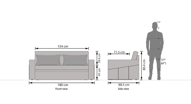 Camden 3 Seater Pull Out Sofa cum Bed - Image 2
